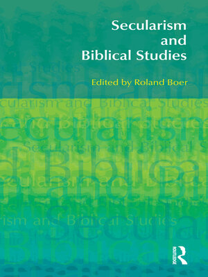 cover image of Secularism and Biblical Studies